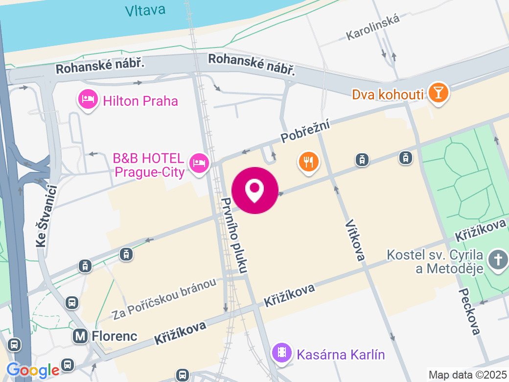 Mapa pobočky