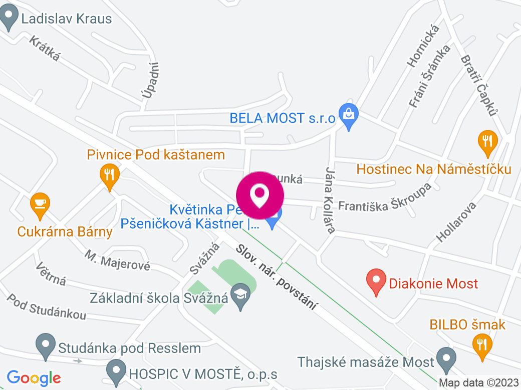 Mapa pobočky