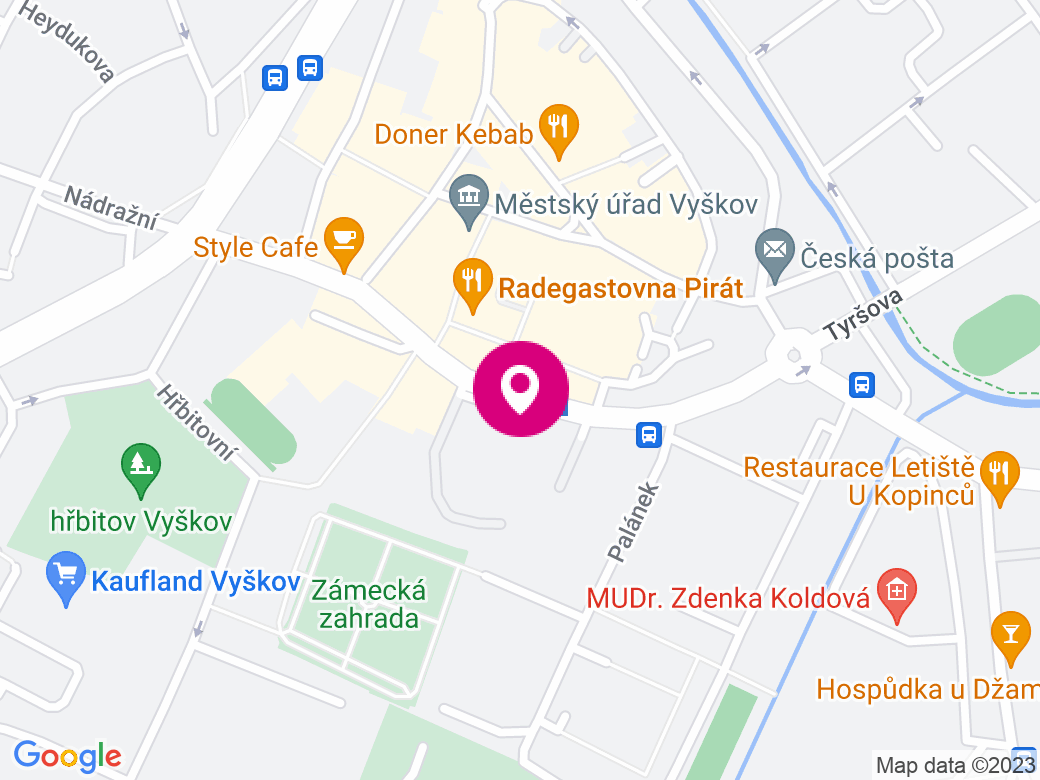 Mapa pobočky