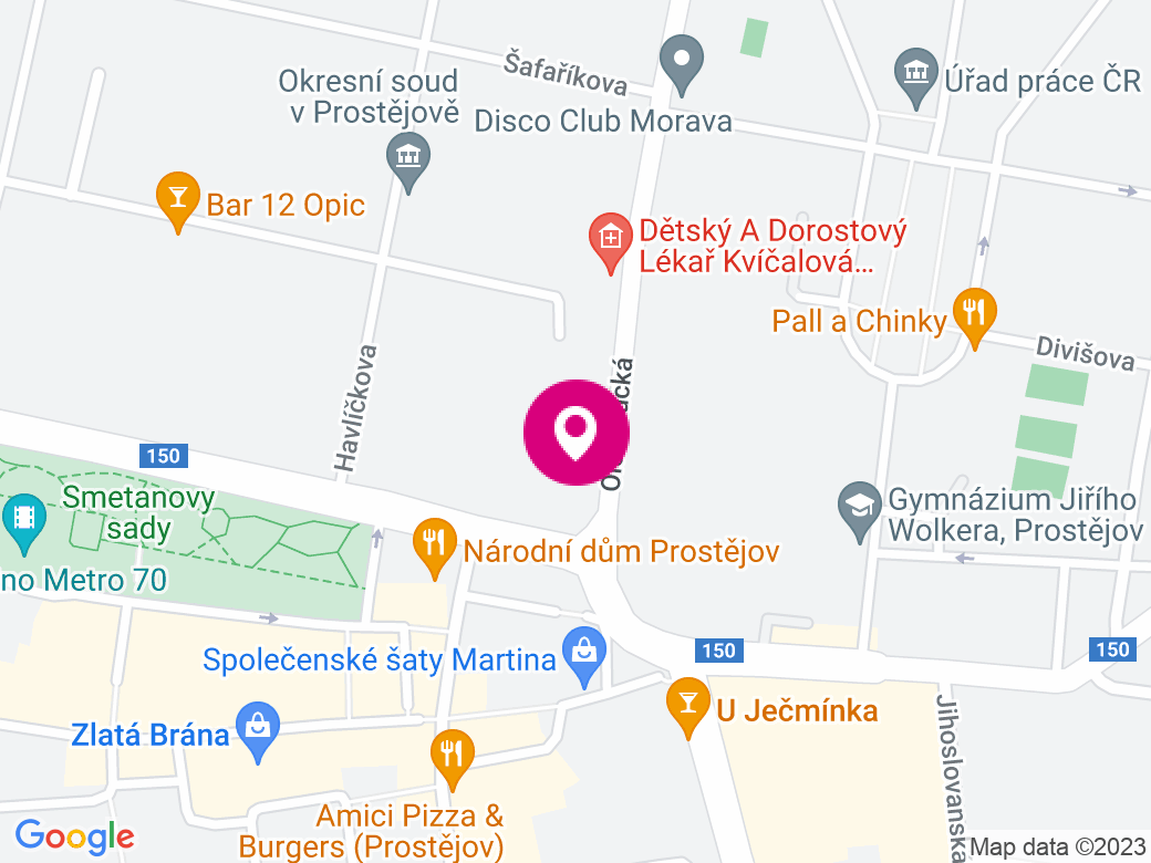 Mapa pobočky