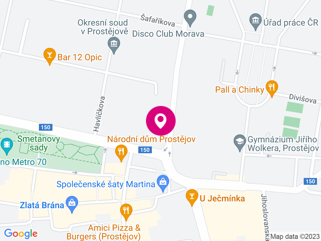 Mapa pobočky