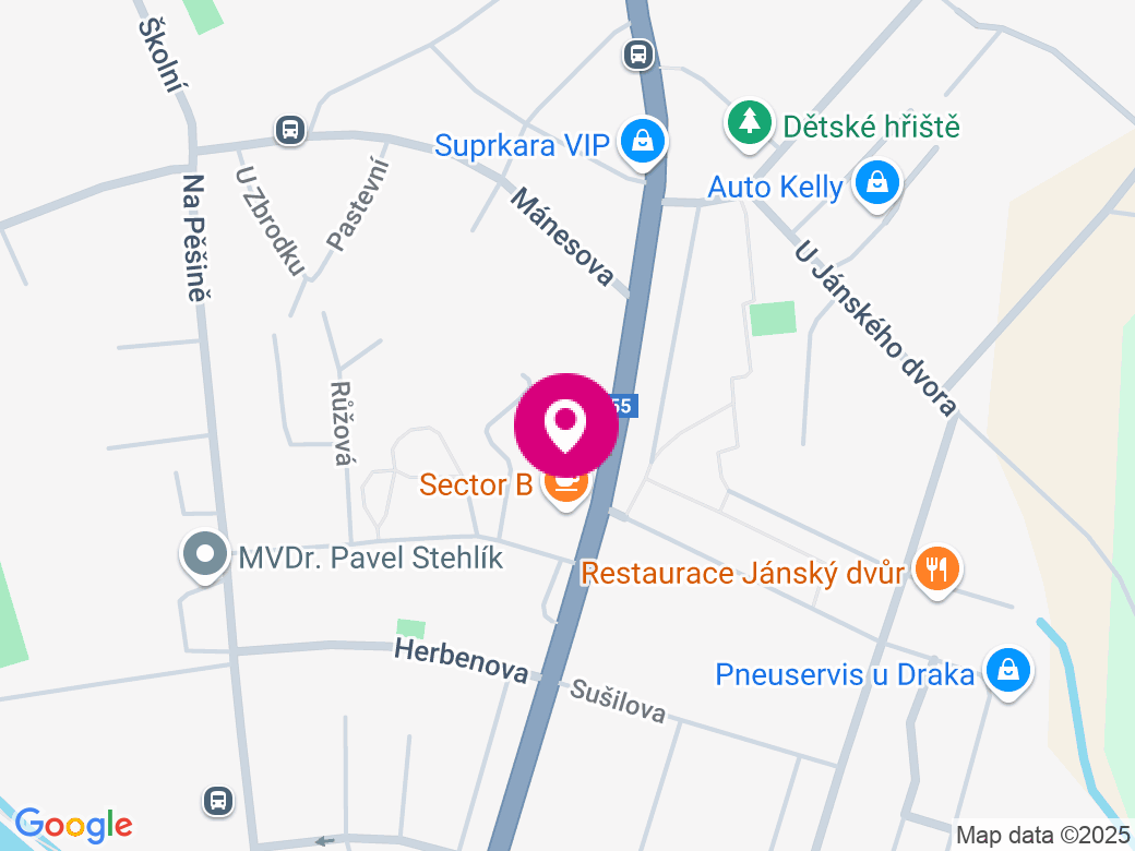 Mapa pobočky