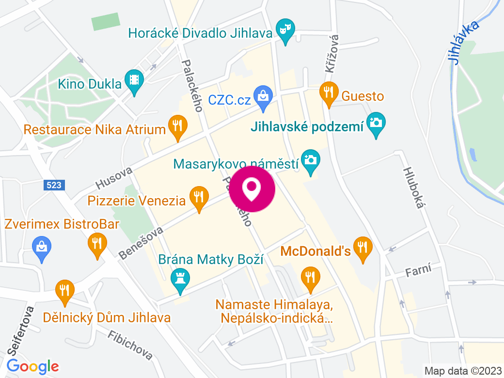 Mapa pobočky