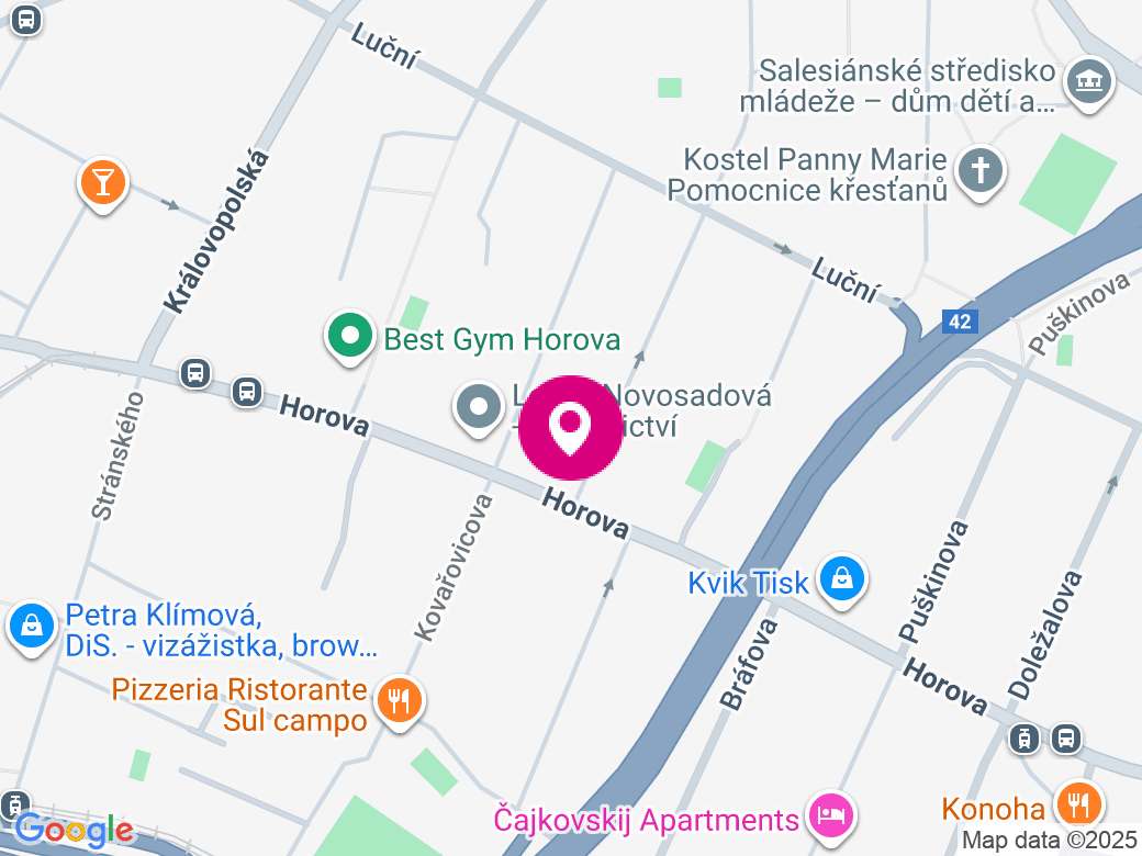 Mapa pobočky