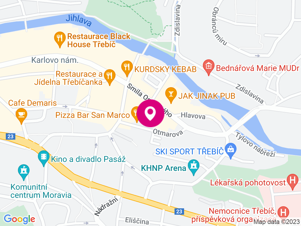 Mapa pobočky