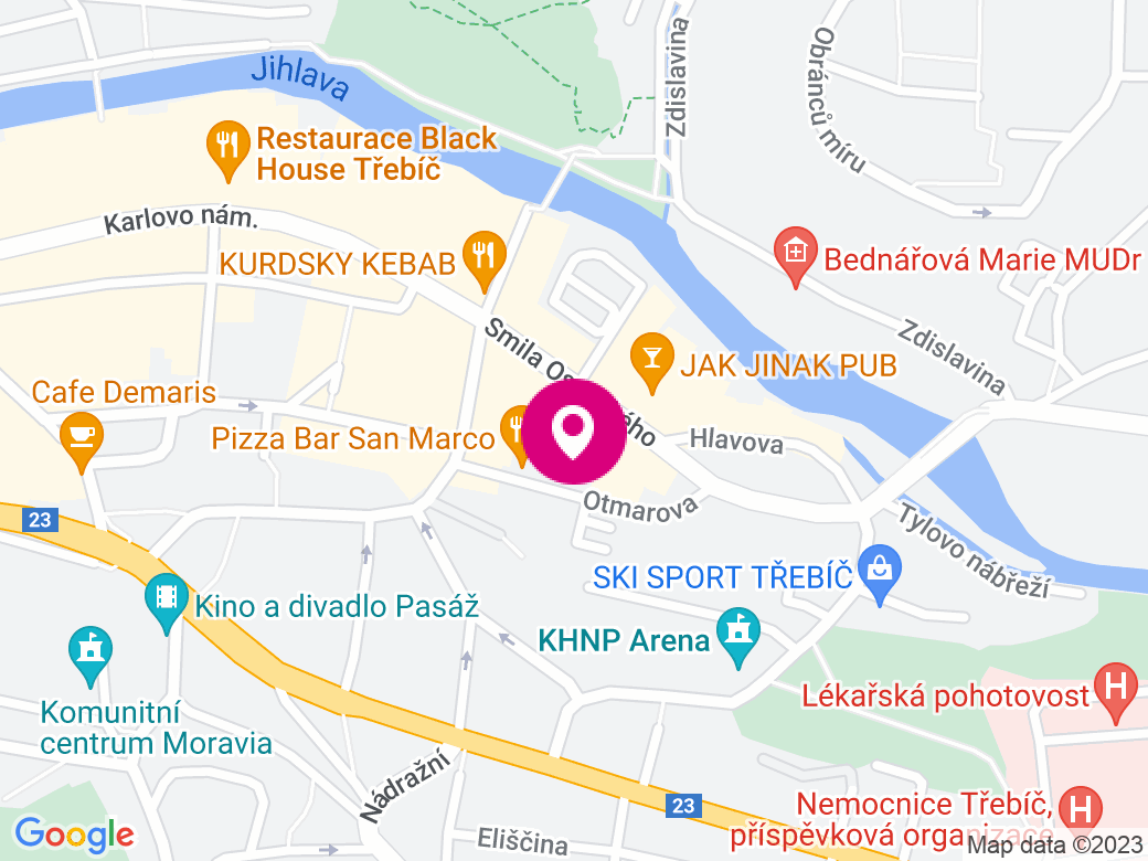 Mapa pobočky