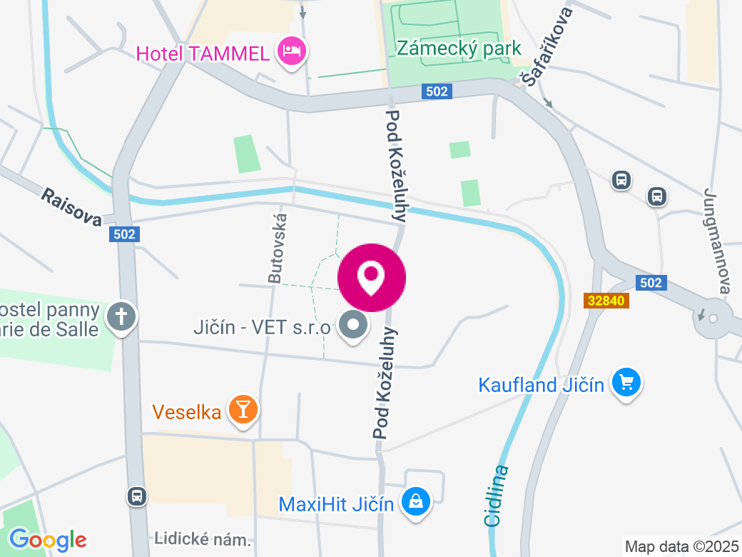 Mapa pobočky