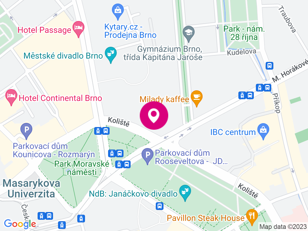 Mapa pobočky