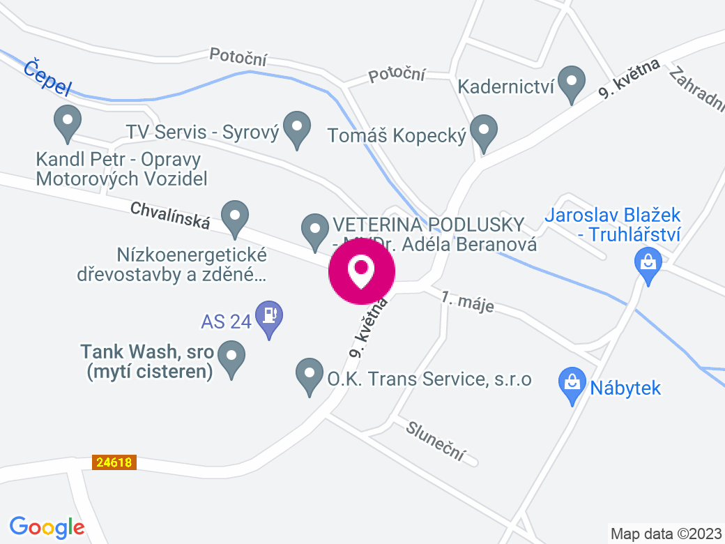 Mapa pobočky