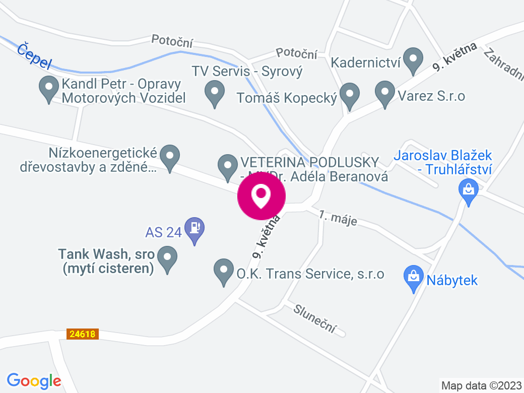 Mapa pobočky