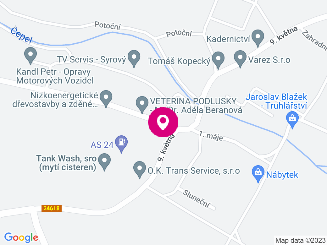 Mapa pobočky