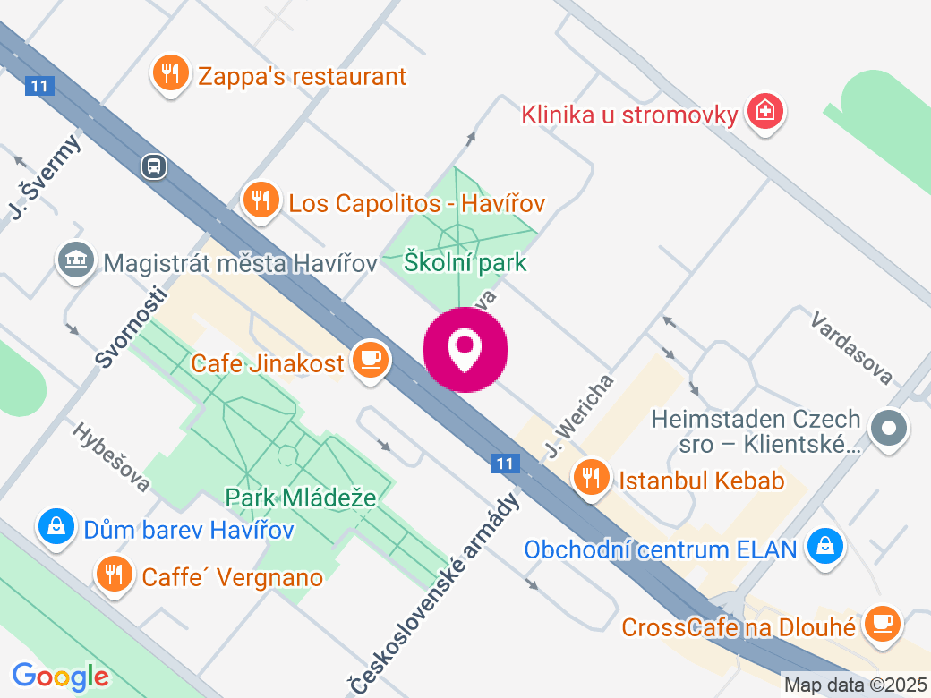 Mapa pobočky