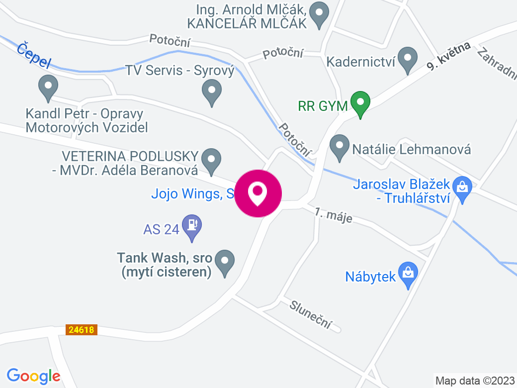Mapa pobočky