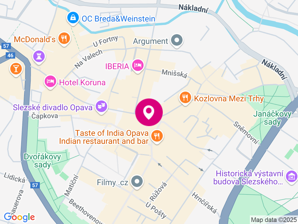 Mapa pobočky