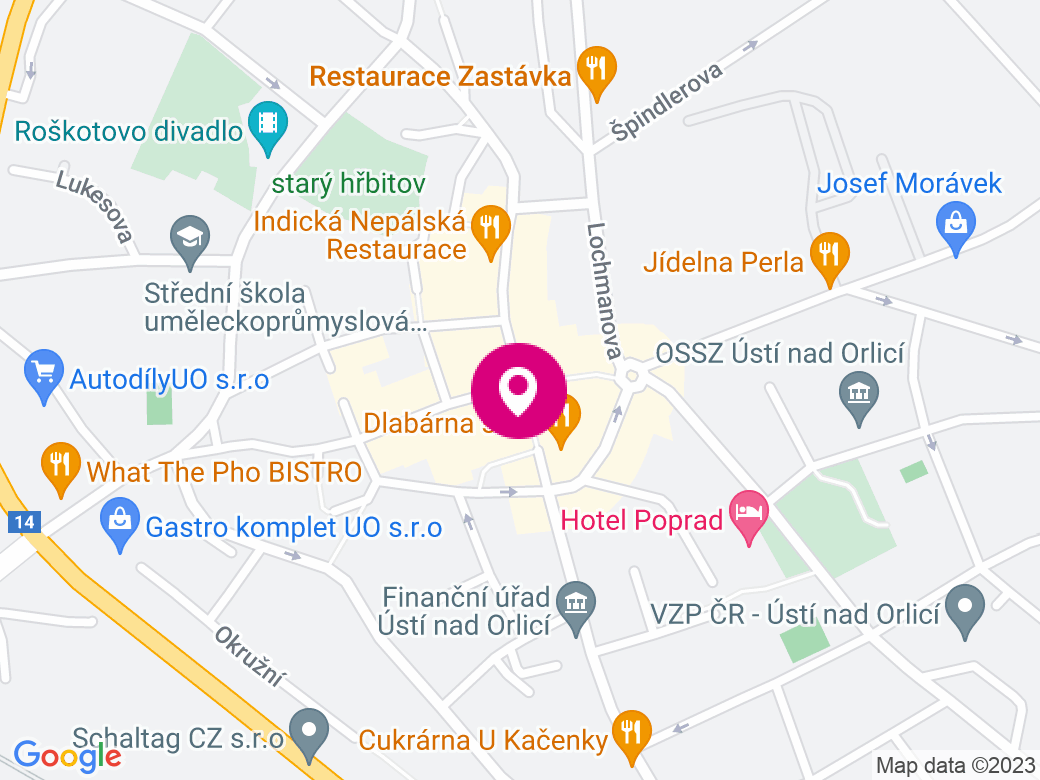 Mapa pobočky