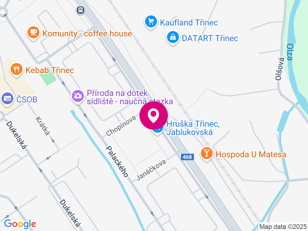 Mapa pobočky