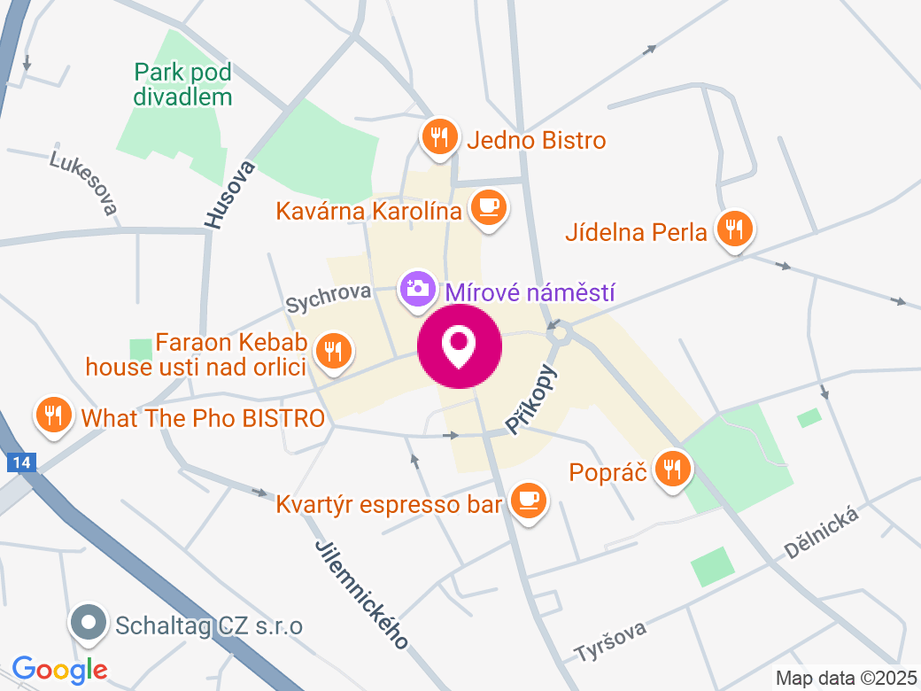 Mapa pobočky