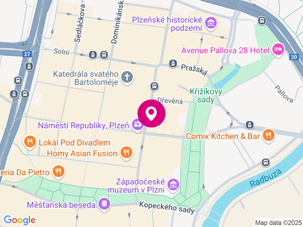 Mapa pobočky
