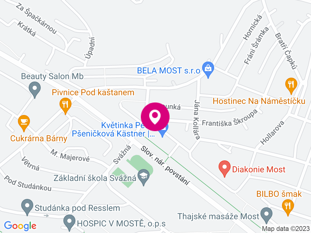 Mapa pobočky