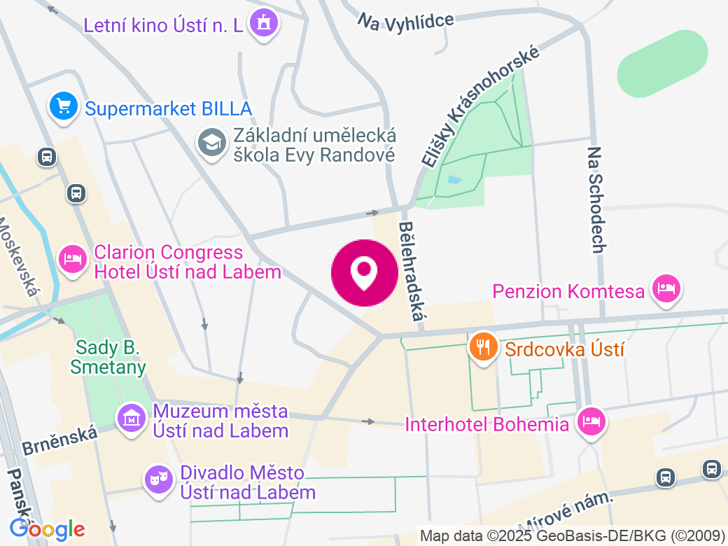 Mapa pobočky