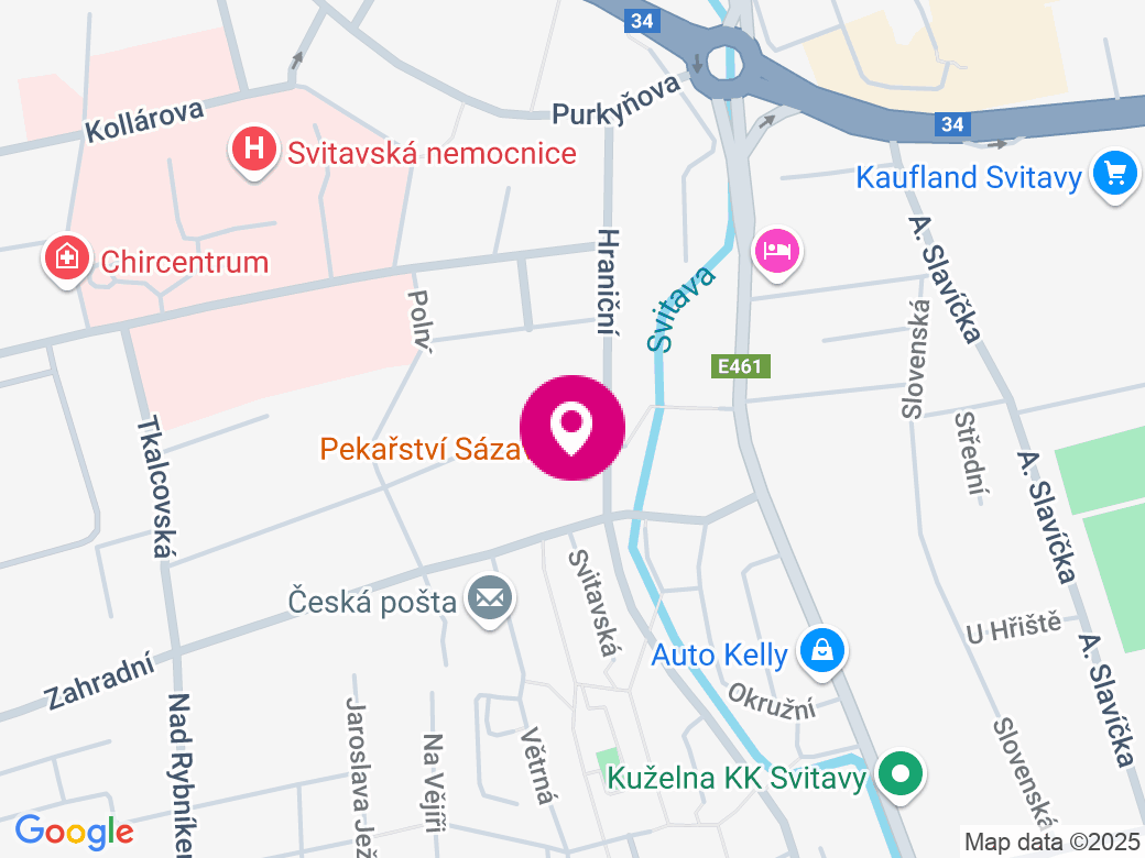 Mapa pobočky