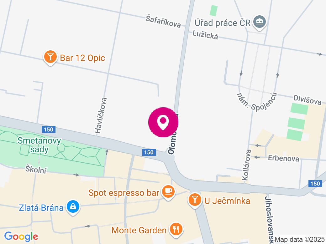 Mapa pobočky