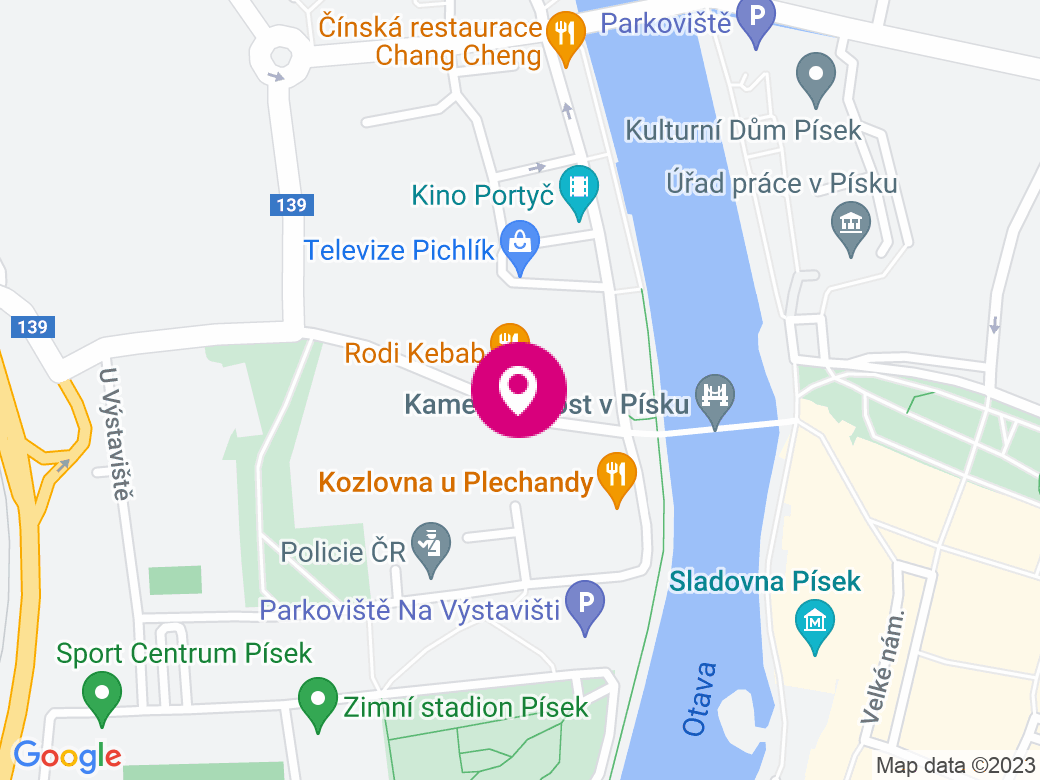 Mapa pobočky