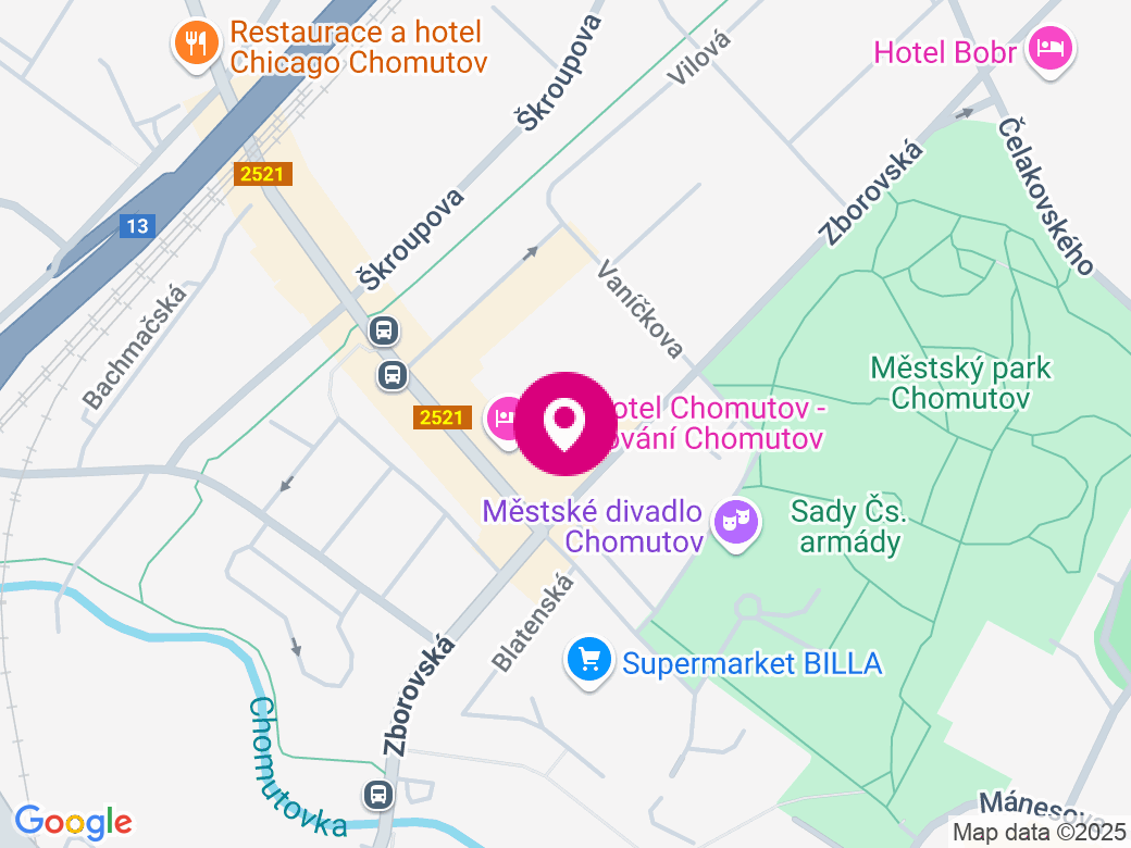 Mapa pobočky