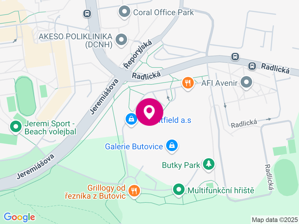 Mapa pobočky