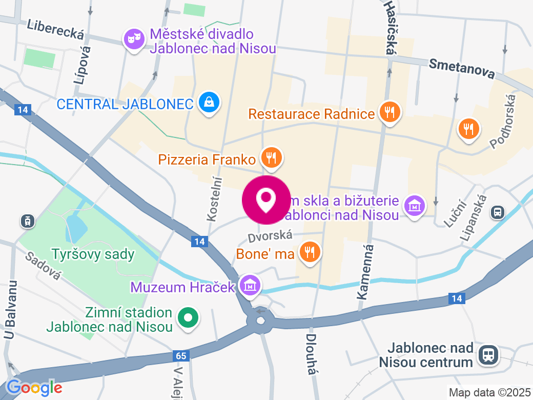 Mapa pobočky