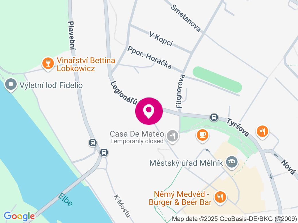 Mapa pobočky