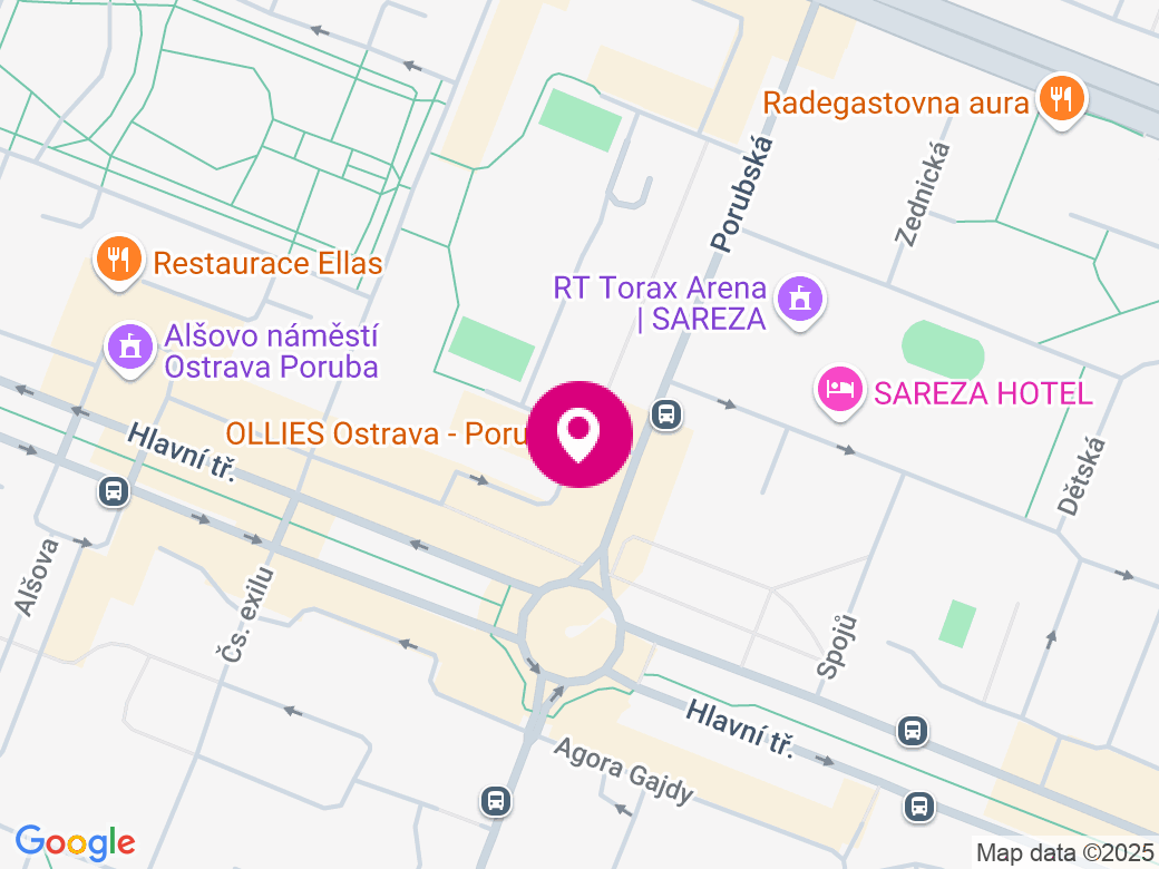 Mapa pobočky