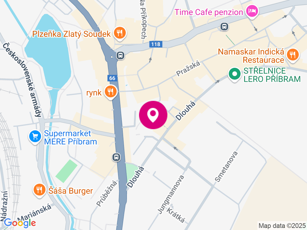 Mapa pobočky