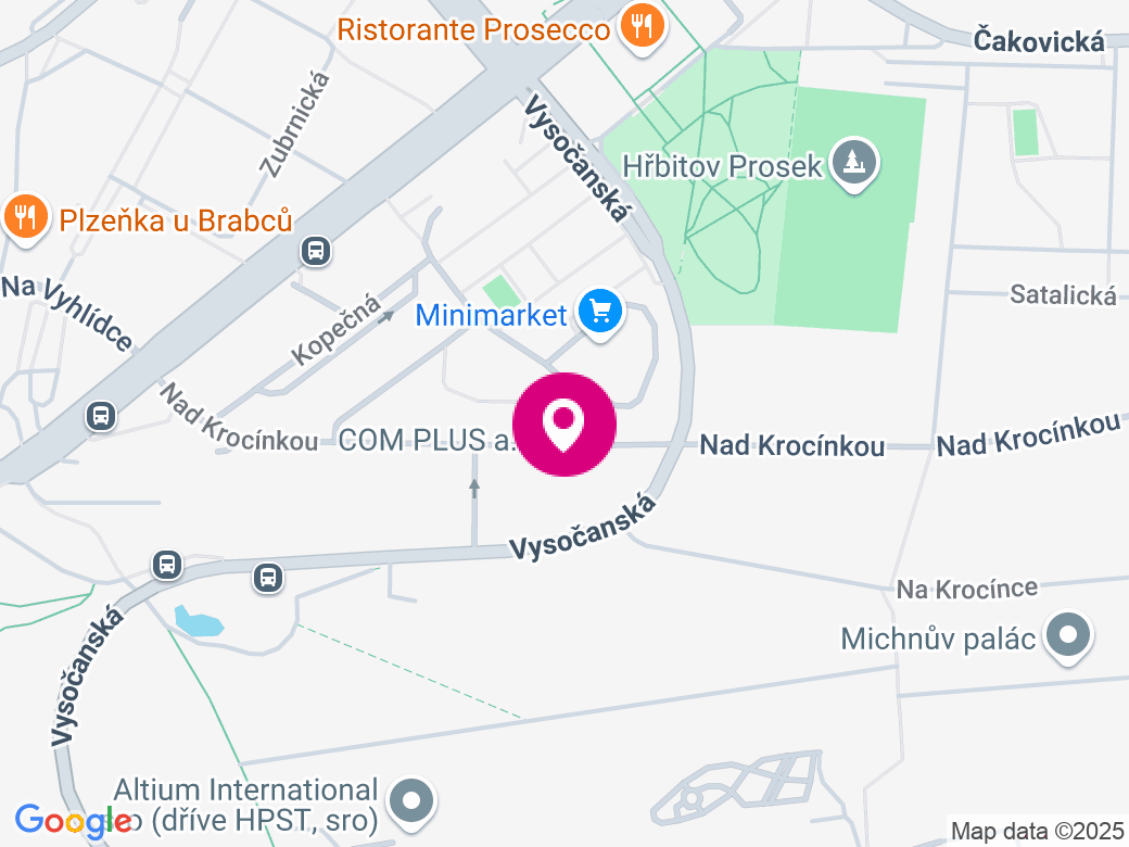 Mapa pobočky