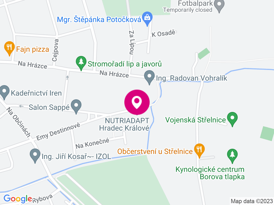 Mapa pobočky