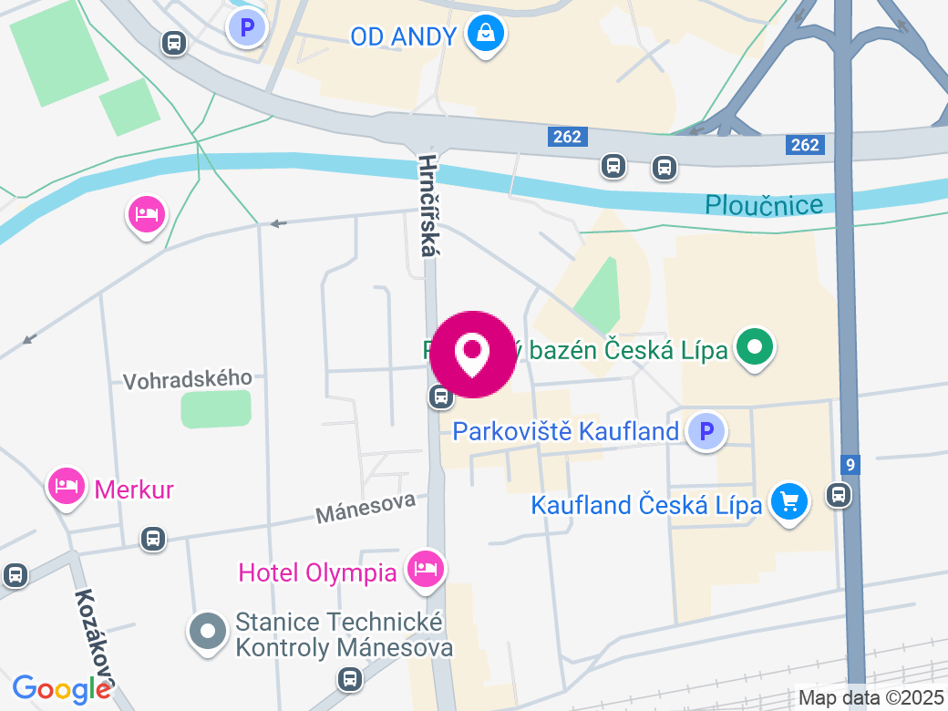 Mapa pobočky