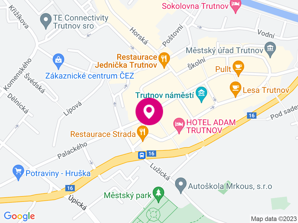 Mapa pobočky