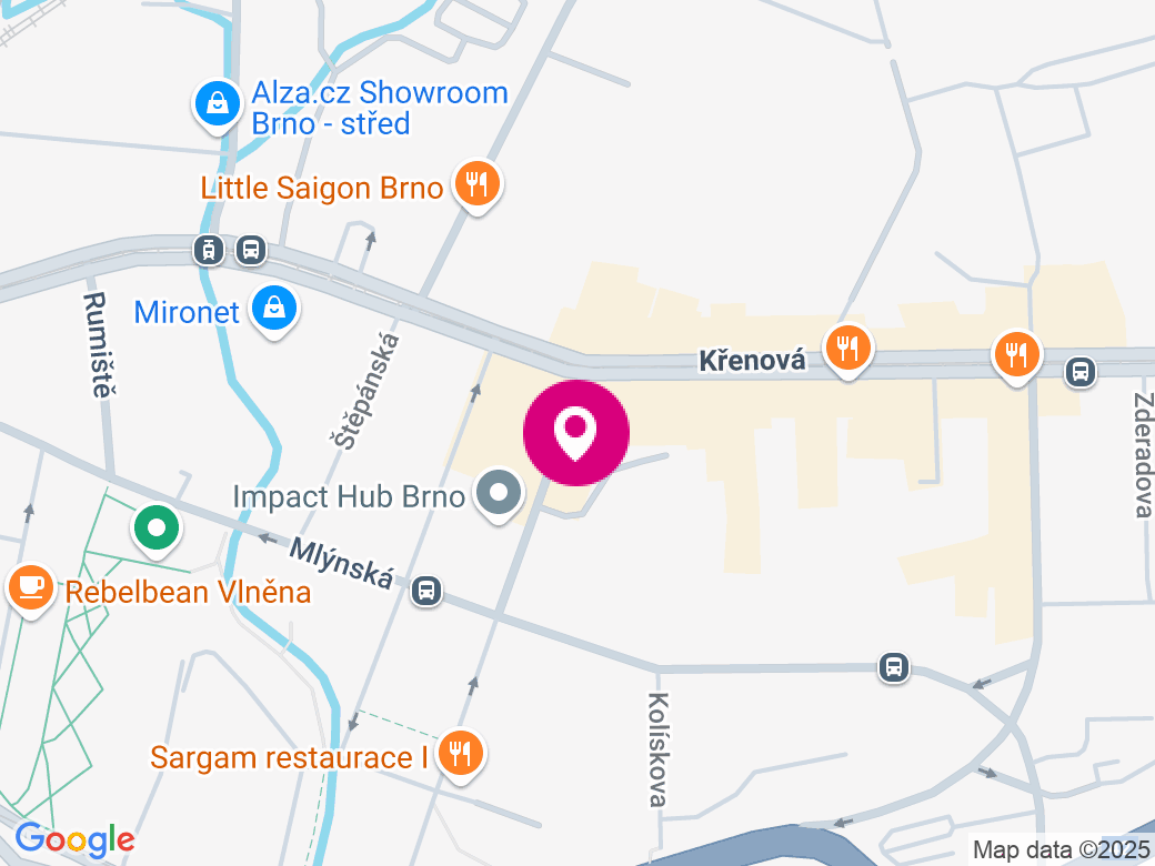 Mapa pobočky