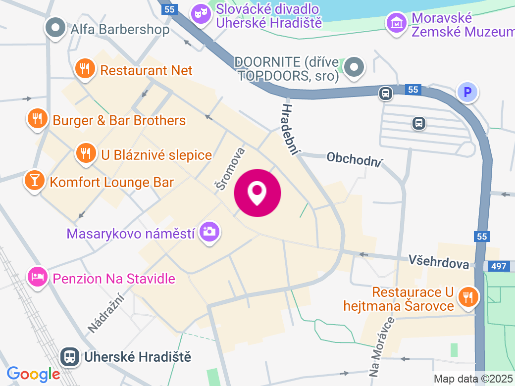 Mapa pobočky